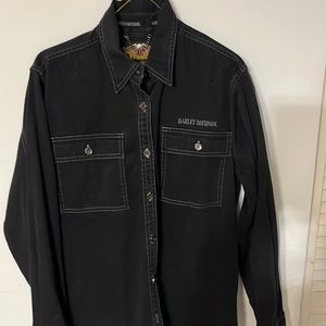 Ladies Harley Davidson long sleeve denim shirt